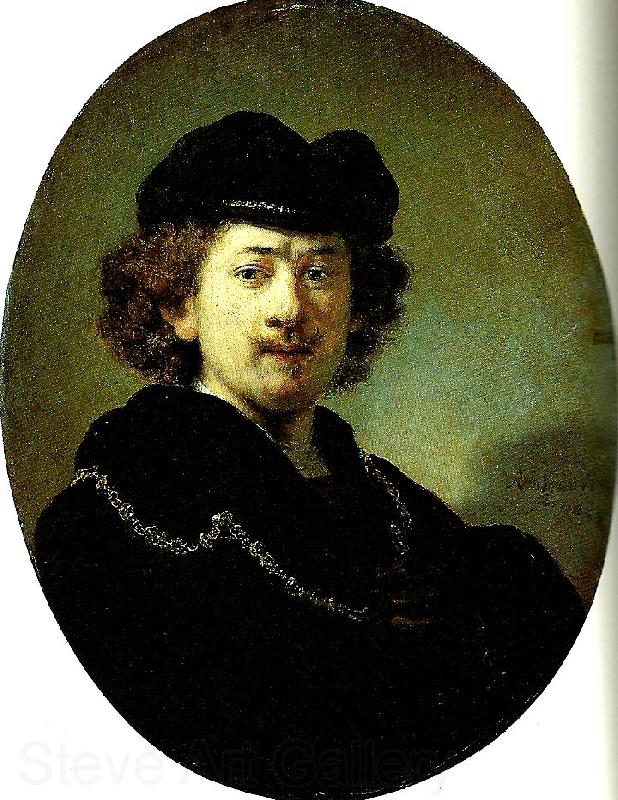 Rembrandt Peale autoportrait a' la toque France oil painting art